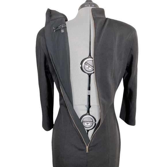 Robert Rodriguez Black fitted Bustier Style Dress w/Double Row Satin Laces - Picture 8 of 13